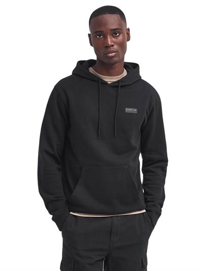 Barbour International Felpa Small Logo Hoodie Nero Frontale